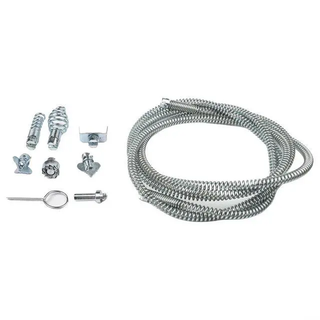 Alt view image 6 of 7 - Pipe Cleaning Spiral,12Mm Steel Drain Auger With 6 Cutters For Electric Pipe Cleaning Machine(A)