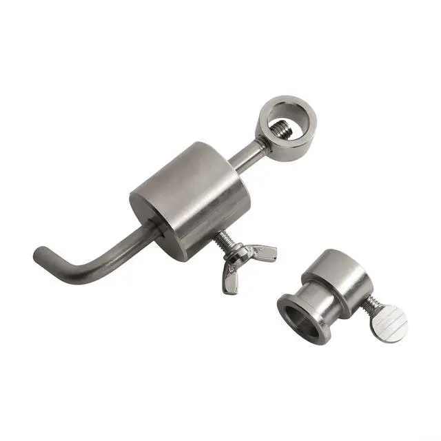 Alt view image 6 of 7 - BBQ Rotisserie Balance Skewer Kit Stainless Steel Counterweight Limiter for Even Roasting Square Hex Spits up to 14mm Outdoor Grill Accessory