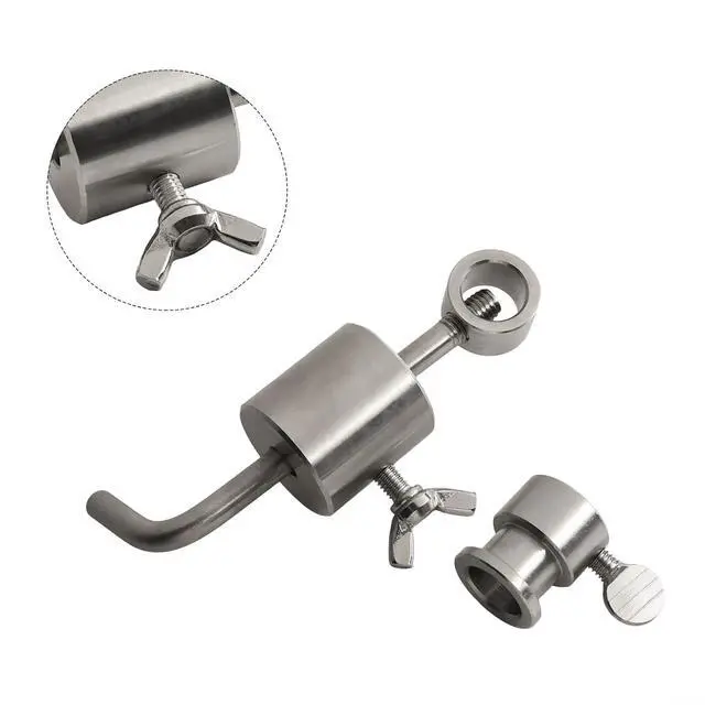 Alt view image 7 of 7 - BBQ Rotisserie Balance Skewer Kit Stainless Steel Counterweight Limiter for Even Roasting Square Hex Spits up to 14mm Outdoor Grill Accessory