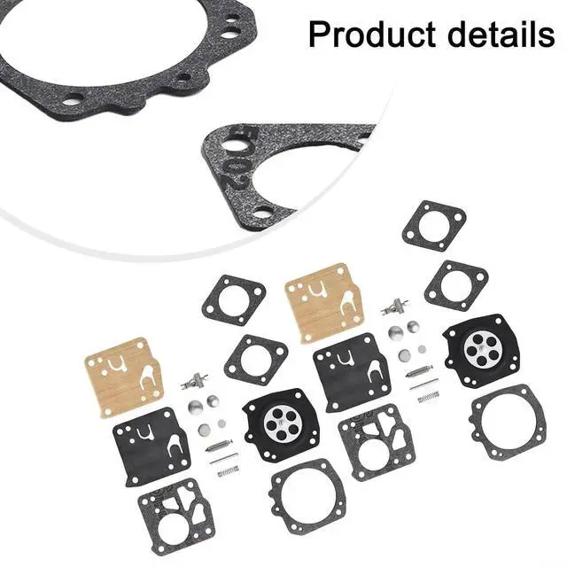 Alt view image 2 of 7 - For Tillotson Carburetor Rebuild Kit, 2 Sets For HS-21D HS-101C HS-2A HS-2B HS-4D, RK-23HS Repair Parts For Chainsaws 49SP 50 51 52 60 62 66E