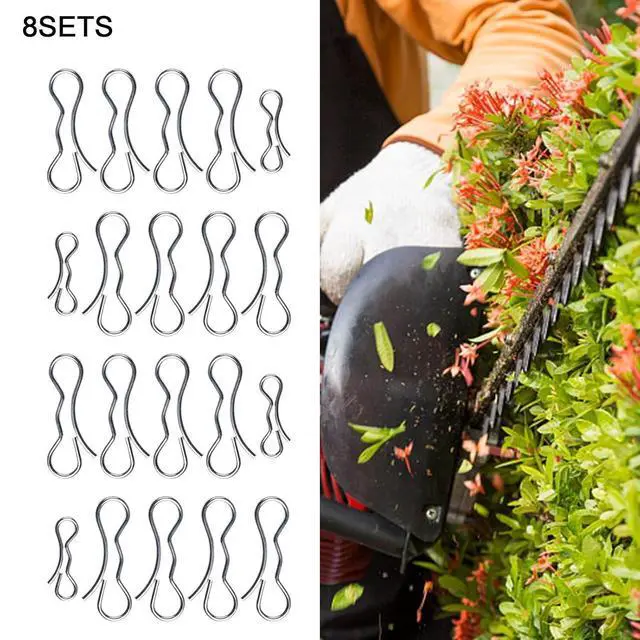 Alt view image 4 of 7 - For Deck Clip 194209 and 194208 Bow Tie Lock Cotter Pins Set of 5 Fits Lawn Mower Deck Linkage Replaces 532194208 532194209 Garden Tool Parts for Grass Particles