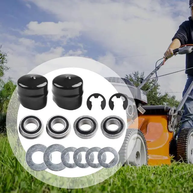 Alt view image 2 of 7 - Front Wheel Bushing To Bearing Conversion Kit Mower Parts 532009040 9040H Metal Rubber Assembly Fits YTA24V48 YTH24K48 LGT2554 532124959 491334MA Models