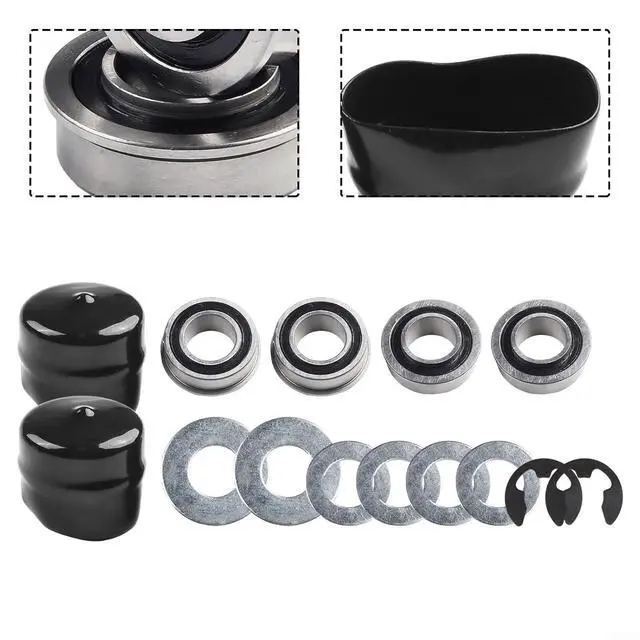 Alt view image 3 of 7 - Front Wheel Bushing To Bearing Conversion Kit Mower Parts 532009040 9040H Metal Rubber Assembly Fits YTA24V48 YTH24K48 LGT2554 532124959 491334MA Models