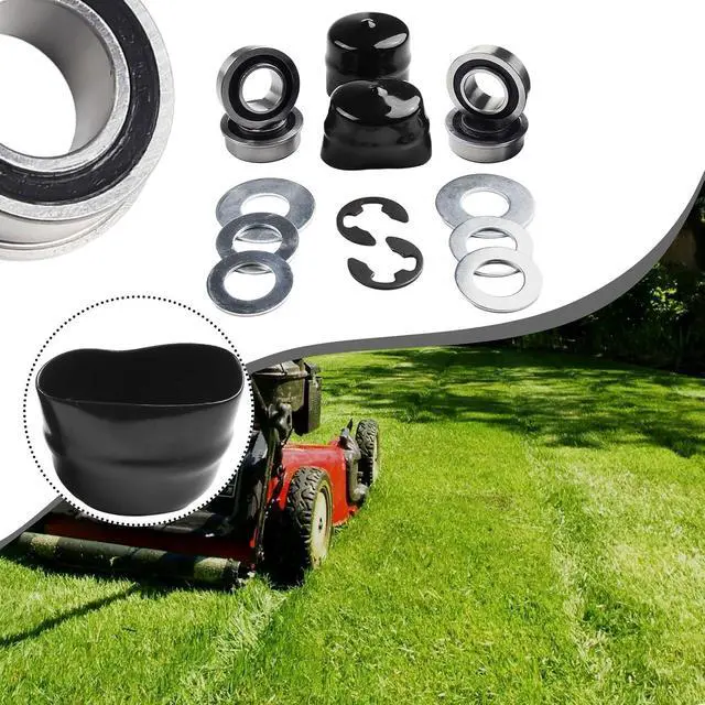Alt view image 4 of 7 - Front Wheel Bushing To Bearing Conversion Kit Mower Parts 532009040 9040H Metal Rubber Assembly Fits YTA24V48 YTH24K48 LGT2554 532124959 491334MA Models