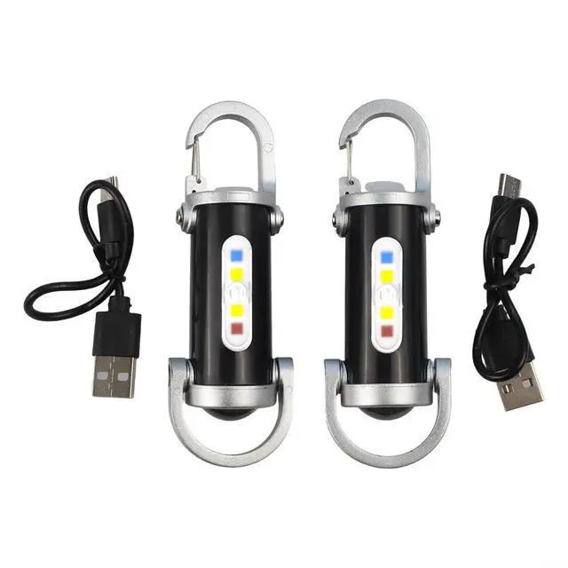 Alt view image 6 of 7 - Keychain Flashlight With USB Rechargeable, Portable Waterproof LED Light For Walking Hiking And Searching, Multiple Lighting Modes Backup Flashlight(4PCS)
