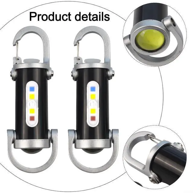 Alt view image 4 of 7 - Keychain Flashlight With USB Rechargeable, Portable Waterproof LED Light For Walking Hiking And Searching, Multiple Lighting Modes Backup Flashlight(4PCS)