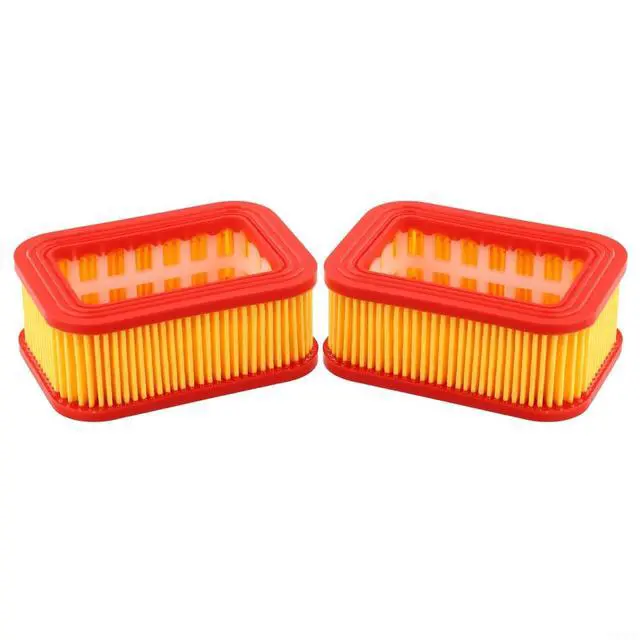 Alt view image 7 of 7 - 4 Pack Air Filter Kit for 52cc 58cc Chainsaw Models 4500 5200 5800 Paper Element Replacement Parts Prevents Particle Intake Red Yellow
