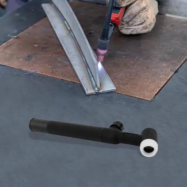 Alt view image 2 of 7 - WP-17F WP-17FV TIG Welding Torch 150 Amp Flex-Head Air Cooled With Gas Valve Copper Connector For WP-17 Series Cables, Flexible Neck TIG Torch (WP-17FV)