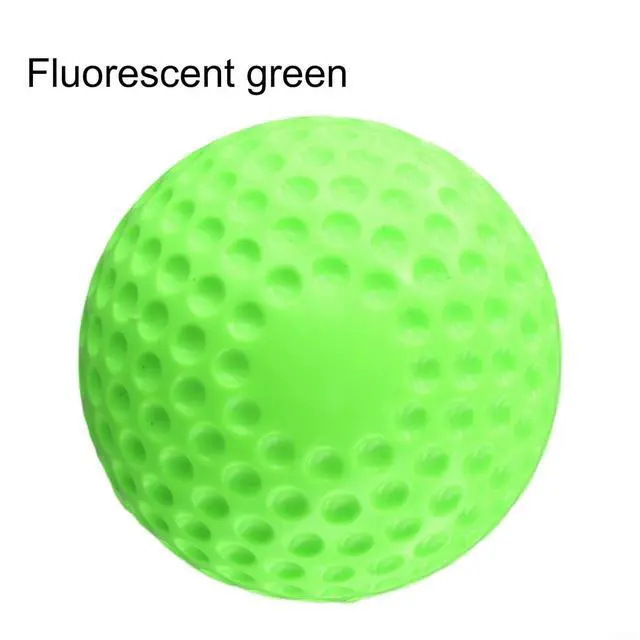 Alt view image 2 of 7 - Dimpled Baseball Softball for Pitching Machine, 9 or 12 Inch PU Training Ball for Batting Practice, High-Visibility Yellow White Green