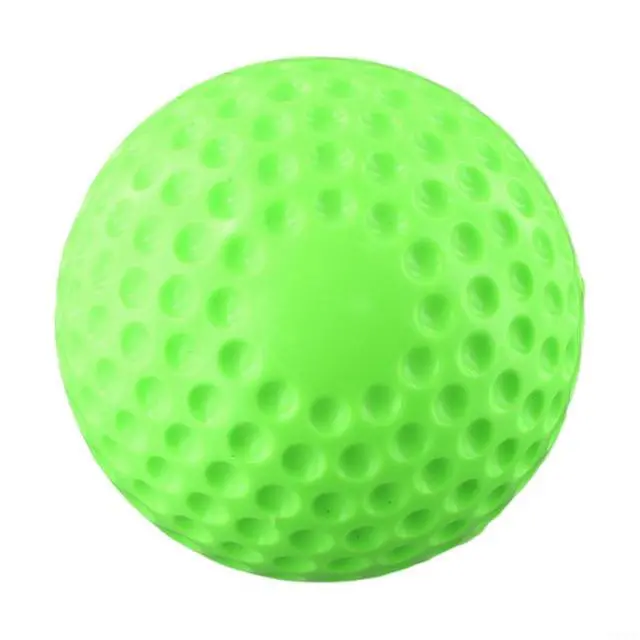 Alt view image 3 of 7 - Dimpled Baseball Softball for Pitching Machine, 9 or 12 Inch PU Training Ball for Batting Practice, High-Visibility Yellow White Green