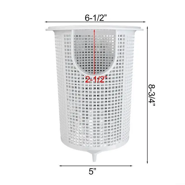 Alt view image 6 of 7 - For Flow Filter Pump Basket V38-185 Replacement Part 39303500 White PP Plastic Strainer For Swimming Pool Cleaning Systems