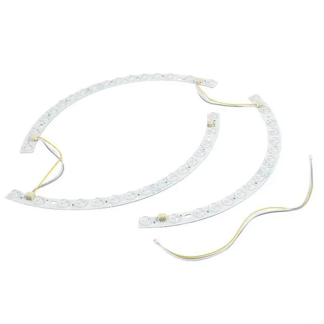 Alt view image 2 of 7 - LED Strip for 38cm Ceiling Fan Light, 36W 3-Color Changing Magnetic Mount Curved Lens Ring Light Tube, Replacement Accessory(Light strip)
