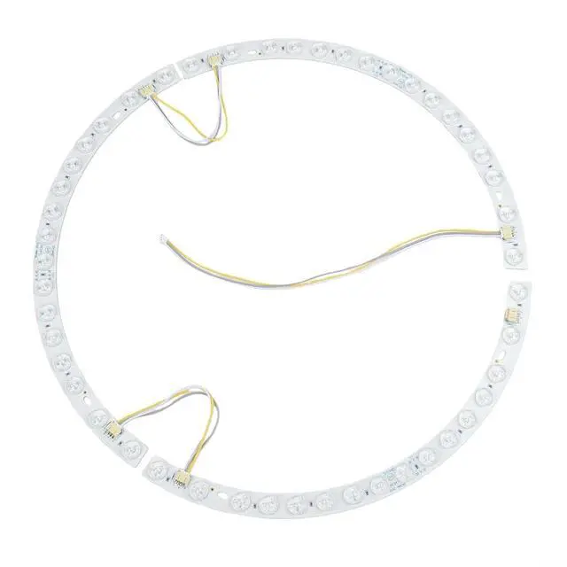 Alt view image 5 of 7 - LED Strip for 38cm Ceiling Fan Light, 36W 3-Color Changing Magnetic Mount Curved Lens Ring Light Tube, Replacement Accessory(Light strip)