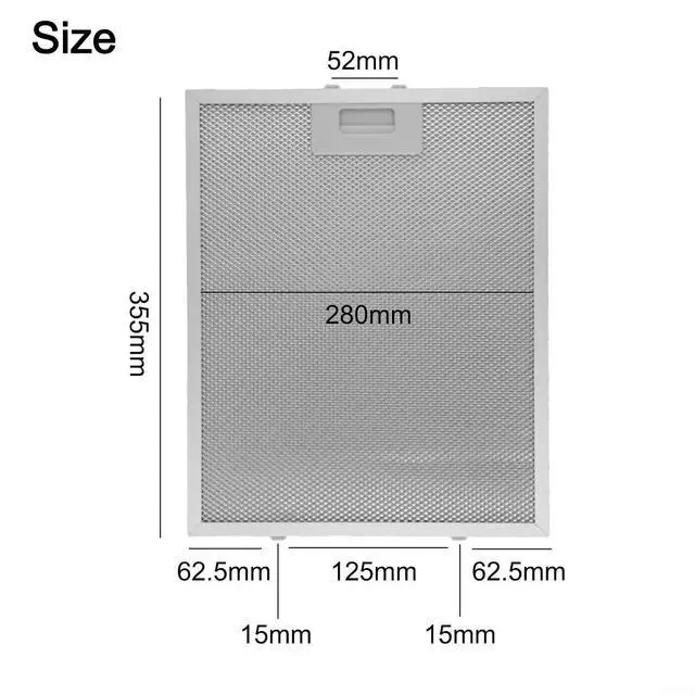 Alt view image 2 of 7 - Aluminium Cooker Hood Filter, Metal Mesh Vent Replacement, 11 x 14 Inch, Aluminum Grease Trap Filter, Range Hood Accessory Mesh, Cooker Hood Vent Screen, 1PCS