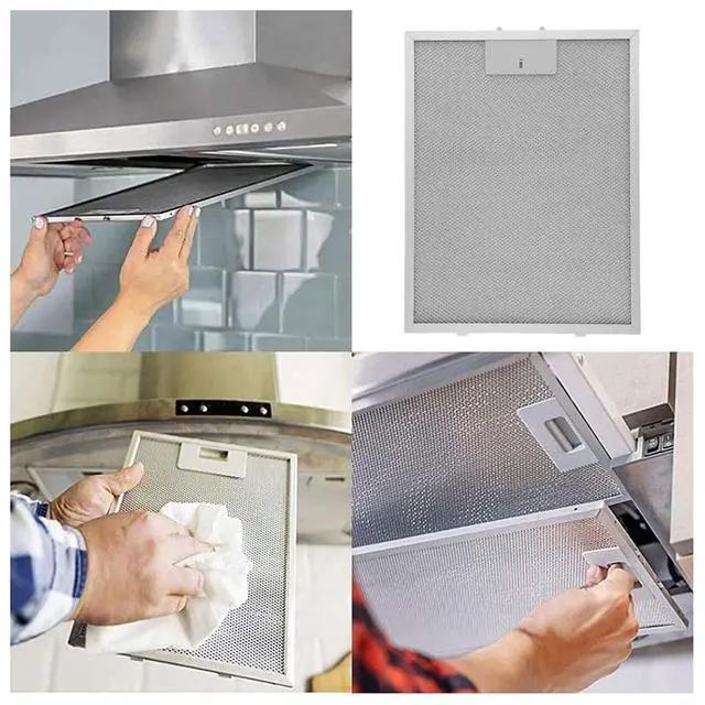 Alt view image 5 of 7 - Aluminium Cooker Hood Filter, Metal Mesh Vent Replacement, 11 x 14 Inch, Aluminum Grease Trap Filter, Range Hood Accessory Mesh, Cooker Hood Vent Screen, 1PCS