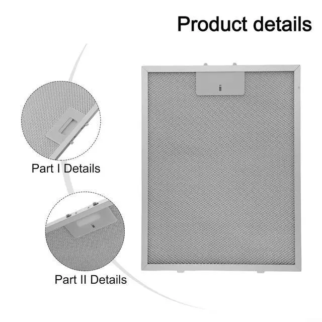 Alt view image 6 of 7 - Aluminium Cooker Hood Filter, Metal Mesh Vent Replacement, 11 x 14 Inch, Aluminum Grease Trap Filter, Range Hood Accessory Mesh, Cooker Hood Vent Screen, 1PCS