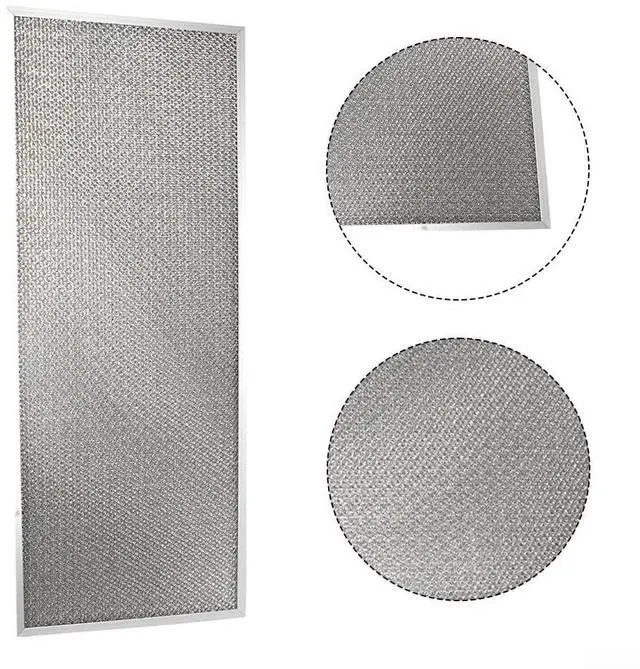 Alt view image 5 of 7 - Aluminum Cooker Hood Filter, 19.1 x 7.6 Inch, Metal Mesh Range Hood Filter, 5-Layer Aluminum Ventilation Grease Filters, Range Hood Replacement Part