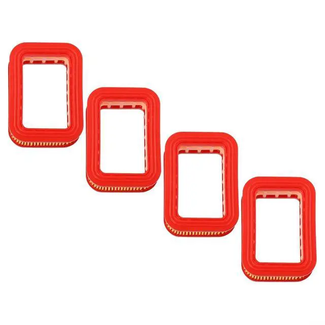 Alt view image 6 of 7 - 4 Pack Air Filter Kit for 52cc 58cc Chainsaw Models 4500 5200 5800 Paper Element Replacement Parts Prevents Particle Intake Red Yellow