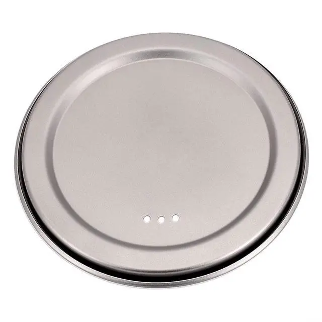 Alt view image 3 of 4 - Pure Titanium Cup Lid with Handle, Ultra-Light Dirt-Proof Replacement for Camping Mug Pot Kettle, 3 Sizes (80mm/95mm/120mm), Gray (120mm)
