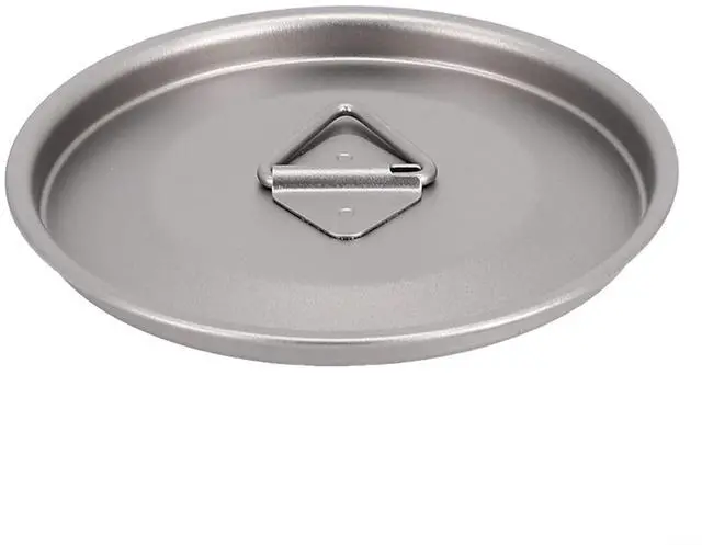 Main image of Pure Titanium Cup Lid with Handle, Ultra-Light Dirt-Proof Replacement for Camping Mug Pot Kettle, 3 Sizes (80mm/95mm/120mm), Gray (80mm)