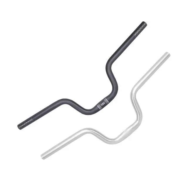 Alt view image 7 of 7 - Aluminum Alloy Folding Bike Handlebar For Brompton, 25.4mm / 1" Diameter 580mm / 22.8" Length, High Rise 120 / 160mm, Upright Cycling Bike Bar (25.4 * 580 * 120mm black)