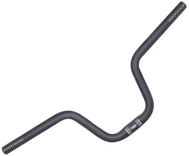 Main image of Aluminum Alloy Folding Bike Handlebar For Brompton, 25.4mm / 1" Diameter 580mm / 22.8" Length, High Rise 120 / 160mm, Upright Cycling Bike Bar (25.4 * 580 * 160mm black)