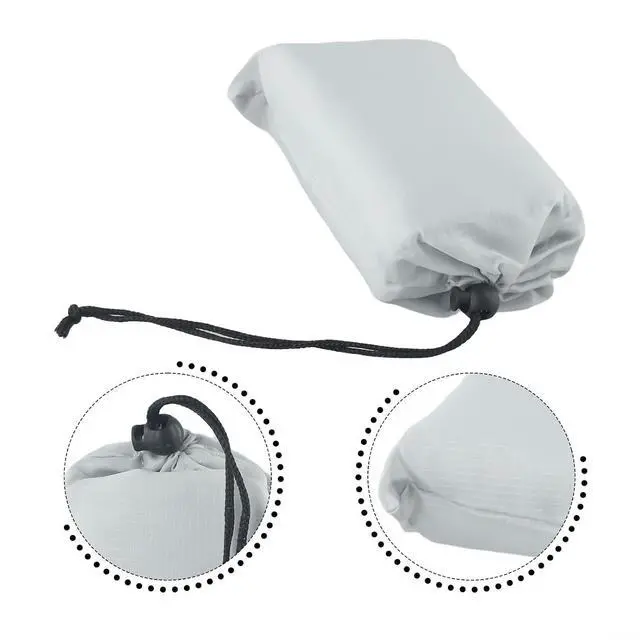 Alt view image 5 of 7 - Tent Tarp 210T Polyester Waterproof Rain Sun Shade Shelter with 6 Tie Points for Camping Hiking Beach Picnic Awning Cover Red (for FRENCH grey 140x200CM)
