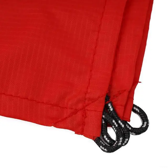 Alt view image 7 of 7 - Tent Tarp 210T Polyester Waterproof Rain Sun Shade Shelter with 6 Tie Points for Camping Hiking Beach Picnic Awning Cover Red (Red 140x200CM)