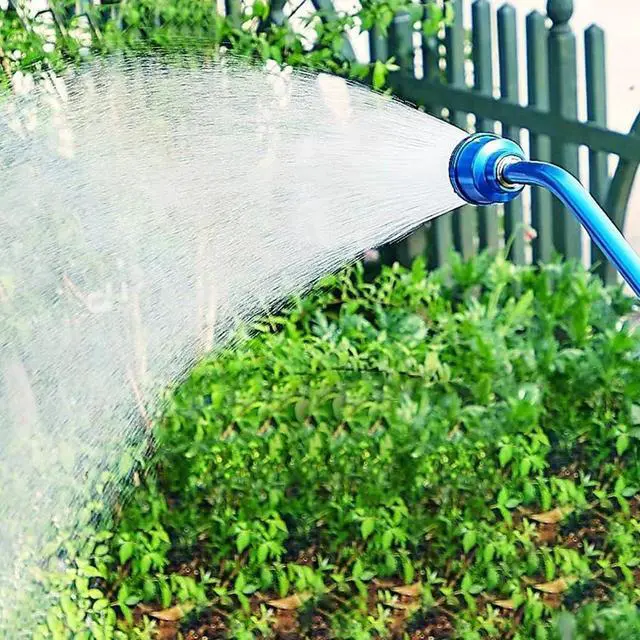 Alt view image 4 of 6 - Watering Wand With 1000 Holes, 24 Inch Aluminum Garden Hose Nozzle With Thumb Control, Soft Rain Shower For Hanging Baskets Plants Lawns, Green