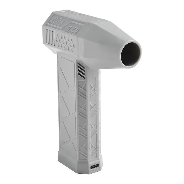 Alt view image 4 of 5 - For MINI Fan, 110000 RPM Brushless Motor, 13 Blades, PD Fast Charging, Stepless Speed Control For Industrial Cleaning(Grey)