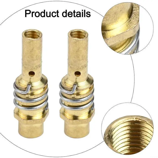 Alt view image 3 of 6 - For 15AK Welding Accessory Kit, 0.8mm Copper for contact Tips, Flux Core Gasless Nozzle, Tips Holder Diffuser For MIG MB14 MB15 Torch, 15PCS