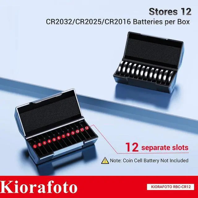 Alt view image 3 of 7 - CR2032 Case + LR44 HolderCR2032 Case with Button Round Battery Storage Case