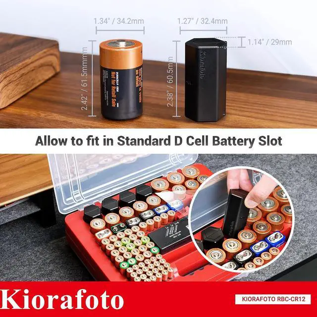 Alt view image 2 of 7 - CR2032 Case + LR44 HolderCR2032 Case with Button Round Battery Storage Case