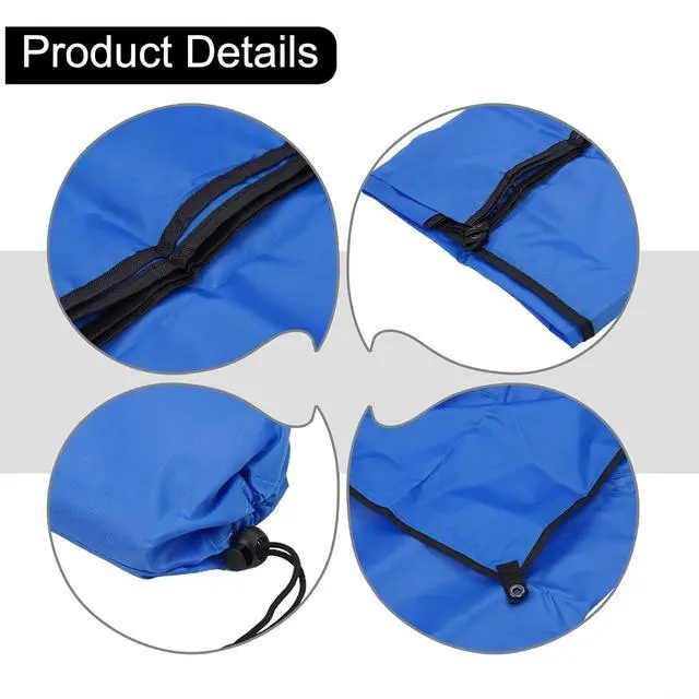 Alt view image 3 of 7 - Tent Tarp 210T Polyester Waterproof Rain Sun Shade Shelter with 6 Tie Points for Camping Hiking Beach Picnic Awning Cover Red (Blue 150x210CM)