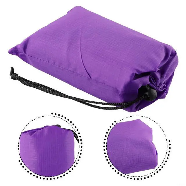 Alt view image 4 of 7 - Tent Tarp 210T Polyester Waterproof Rain Sun Shade Shelter with 6 Tie Points for Camping Hiking Beach Picnic Awning Cover Red (Purple 140x200CM)