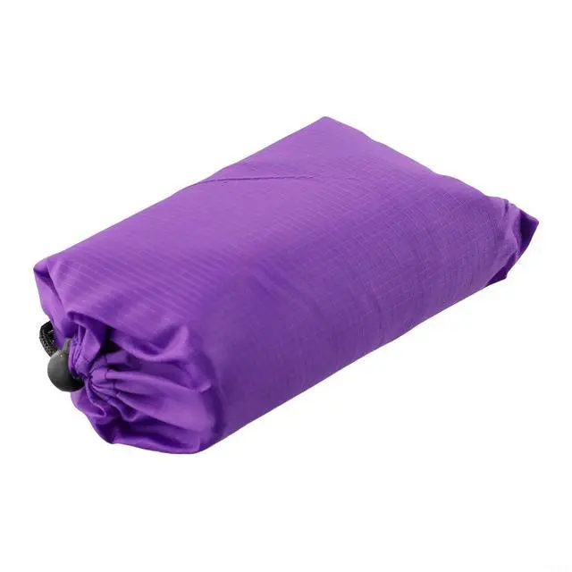 Alt view image 5 of 7 - Tent Tarp 210T Polyester Waterproof Rain Sun Shade Shelter with 6 Tie Points for Camping Hiking Beach Picnic Awning Cover Red (Purple 140x200CM)