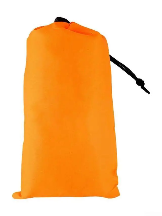 Alt view image 6 of 7 - Tent Tarp 210T Polyester Waterproof Rain Sun Shade Shelter with 6 Tie Points for Camping Hiking Beach Picnic Awning Cover Red (Orange 150x210CM)