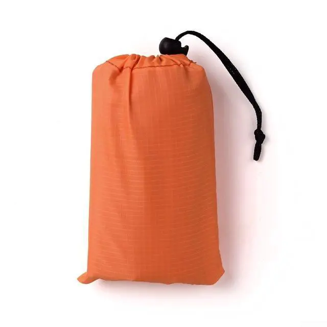 Alt view image 7 of 7 - Tent Tarp 210T Polyester Waterproof Rain Sun Shade Shelter with 6 Tie Points for Camping Hiking Beach Picnic Awning Cover Red (Orange 150x210CM)