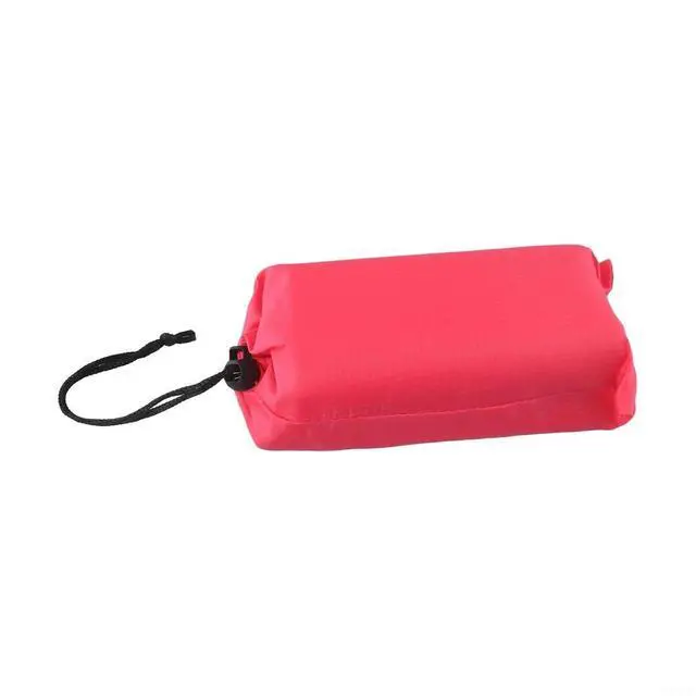 Alt view image 3 of 6 - Tent Tarp 210T Polyester Waterproof Rain Sun Shade Shelter with 6 Tie Points for Camping Hiking Beach Picnic Awning Cover Red (Rose Red 140x200CM)