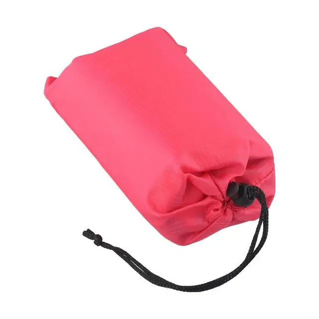 Alt view image 4 of 6 - Tent Tarp 210T Polyester Waterproof Rain Sun Shade Shelter with 6 Tie Points for Camping Hiking Beach Picnic Awning Cover Red (Rose Red 140x200CM)