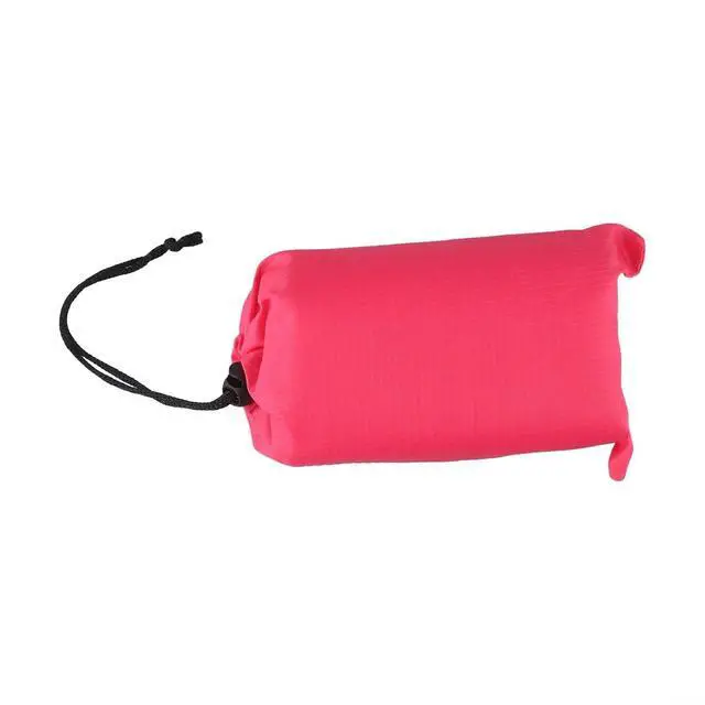 Alt view image 5 of 6 - Tent Tarp 210T Polyester Waterproof Rain Sun Shade Shelter with 6 Tie Points for Camping Hiking Beach Picnic Awning Cover Red (Rose Red 140x200CM)