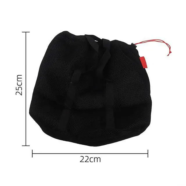Alt view image 6 of 7 - Mesh Storage Bag for Camping, Breathable Anti-Collision Pot Pouch with Drawstring, Lightweight Outdoor Gear Organizer for Cookware Tableware and Water Bucket, Black (26 * 18cm)