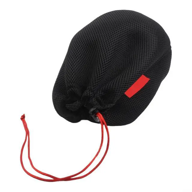 Alt view image 7 of 7 - Mesh Storage Bag for Camping, Breathable Anti-Collision Pot Pouch with Drawstring, Lightweight Outdoor Gear Organizer for Cookware Tableware and Water Bucket, Black (26 * 18cm)