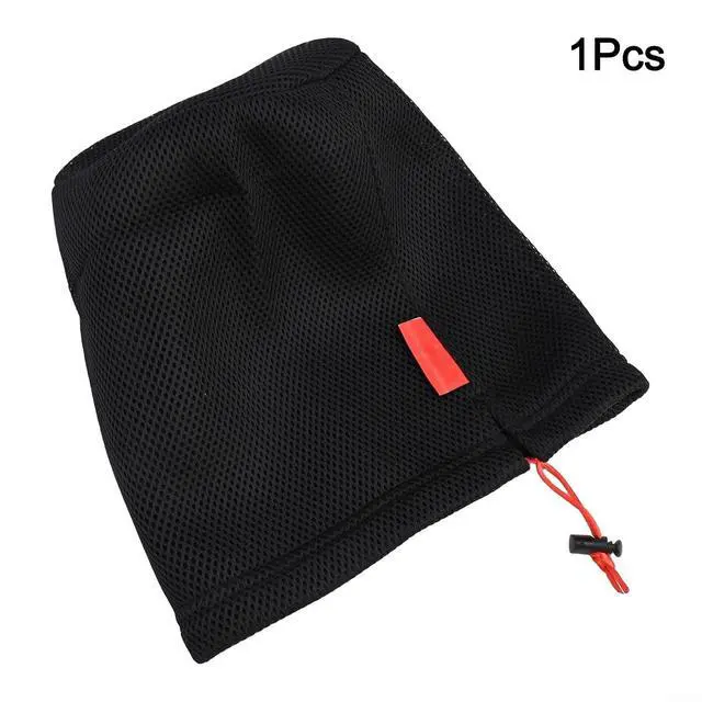 Alt view image 7 of 7 - Mesh Storage Bag for Camping, Breathable Anti-Collision Pot Pouch with Drawstring, Lightweight Outdoor Gear Organizer for Cookware Tableware and Water Bucket, Black (22 * 25cm)