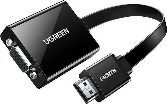 Main image of AV Converter WISDUM Active HDMI to VGA Adapter with 3.5mm Audio Jack HDMI Male to VGA Female up to 1080P for PC Laptop Ultrabook Raspberry Pi Chromebook Black