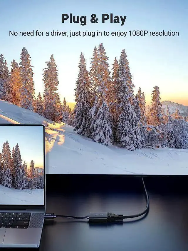 Alt view image 3 of 7 - AV Converter WISDUM Active HDMI to VGA Adapter with 3.5mm Audio Jack HDMI Male to VGA Female up to 1080P for PC Laptop Ultrabook Raspberry Pi Chromebook Black