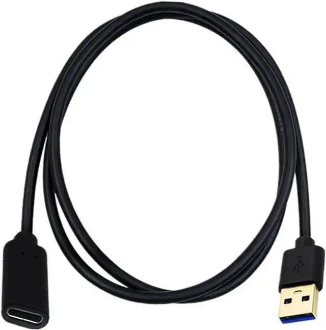 Alt view image 2 of 4 - AV Converter WISDUM USB A to USB C Cable USB 3.0 Type A Male to USB 3.0 Type C (USB-C) Female Data & Charging Converter Adapter for Laptop and PC (1M/3.3Feet)
