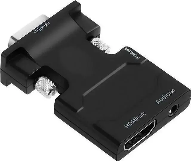 Main image of AV Converter WISDUM VGA to HDMI Adapter VGA to HDMI Video Converter Adapter VGA Male to Female HDMI with Audio for TV Computer Projector(Including Power and Audio Cable)