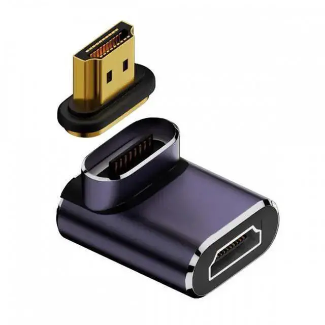 Main image of HDMI Cable WISDUM 90 Degree Down Angled Vertical Magnetic 8K Type-A HDMI 2.1 Male to Female Straight Video Adapter for Laptop HDTV