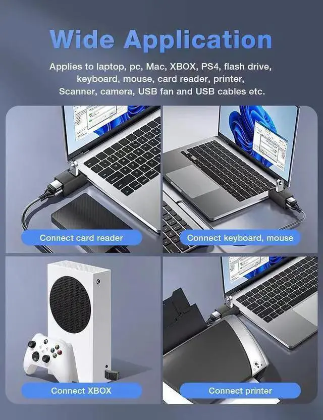 Alt view image 6 of 7 - WISDUM USB Hub 3.0, 3 Port USB Hub USB Splitter for Laptop, USB Expander USB Multiple Adapter for Mouse,Keyborad,Printer,Flash Drive, and More (Black with 3.0 * 1 Hub, 2.0 * 2 Hub)